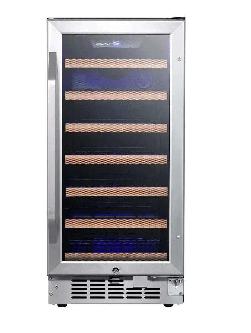 Edgestar 15'' 30 Bottle Single Zone Built-In Wine Refrigerator | Fridge.com