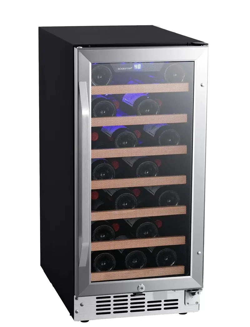 Edgestar 15'' 30 Bottle Single Zone Built-In Wine Refrigerator | Fridge.com