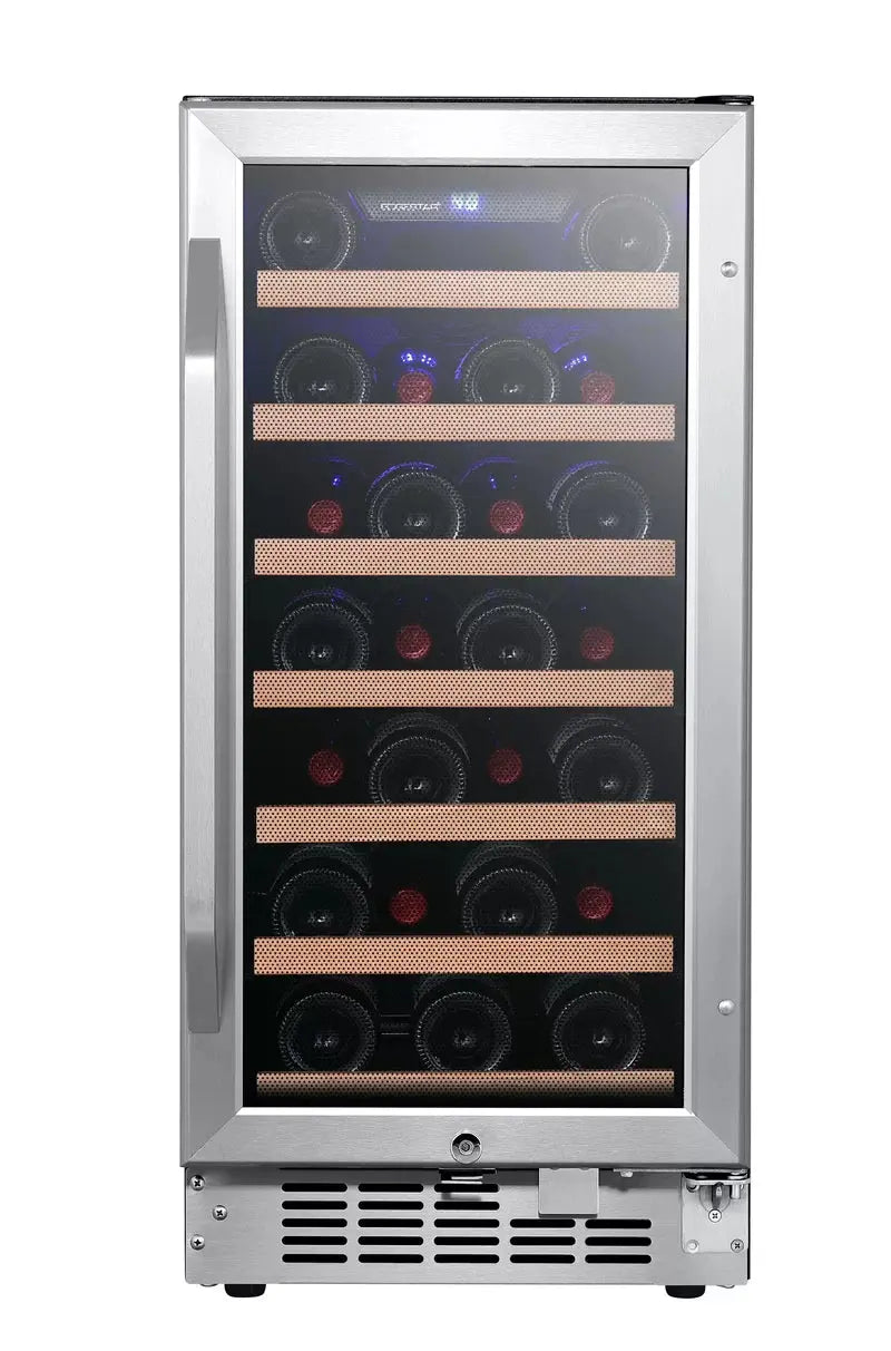 Edgestar 15'' 30 Bottle Single Zone Built-In Wine Refrigerator | Fridge.com