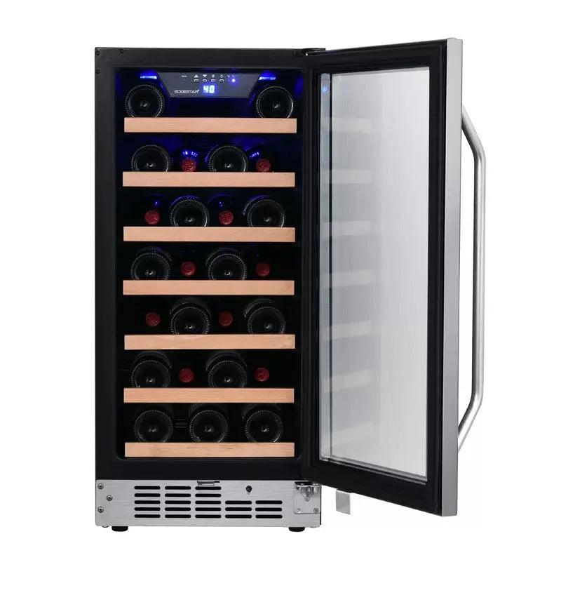 Edgestar 15'' 30 Bottle Single Zone Built-In Wine Refrigerator | Fridge.com