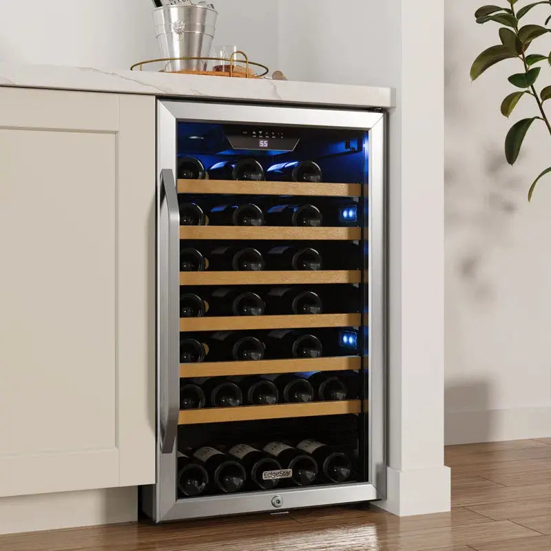 Edgestar 19.375'' 44 Bottle Single Zone Freestanding Wine Refrigerator | Fridge.com