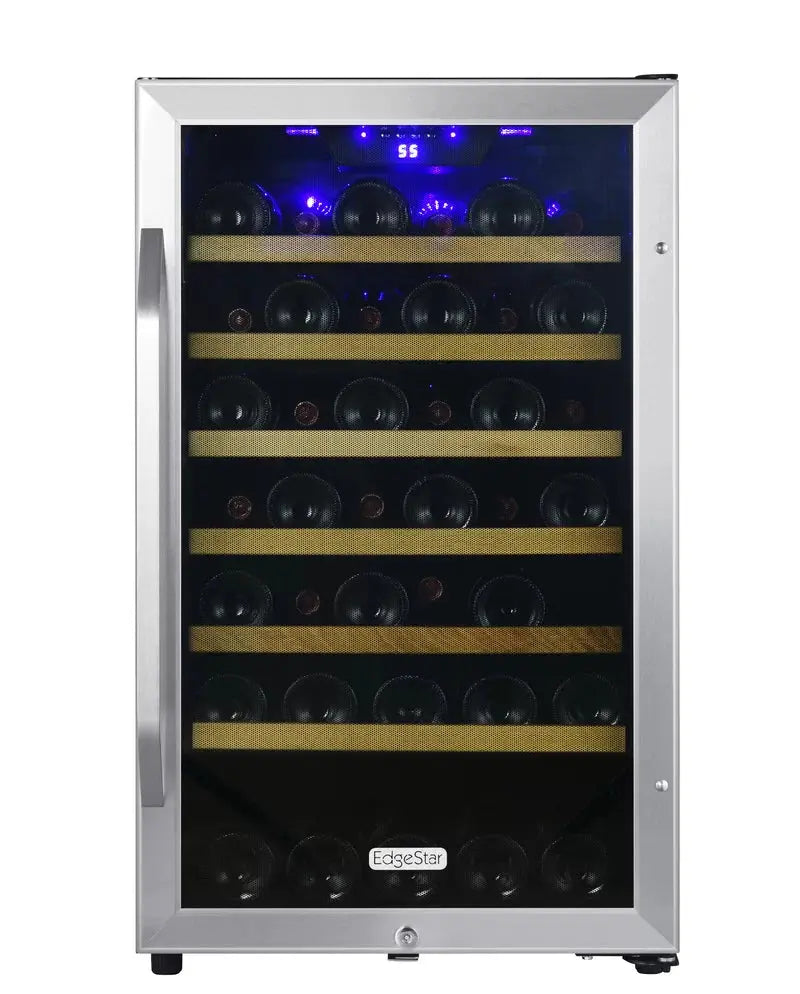 Edgestar 19.375'' 44 Bottle Single Zone Freestanding Wine Refrigerator | Fridge.com