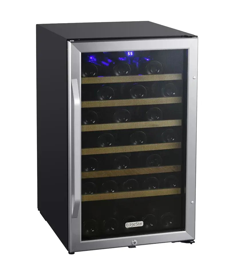 Edgestar 19.375'' 44 Bottle Single Zone Freestanding Wine Refrigerator | Fridge.com