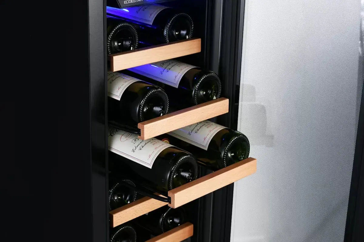 Edgestar 24.25'' 18 Bottle Single Zone Built-In Wine Refrigerator | Fridge.com