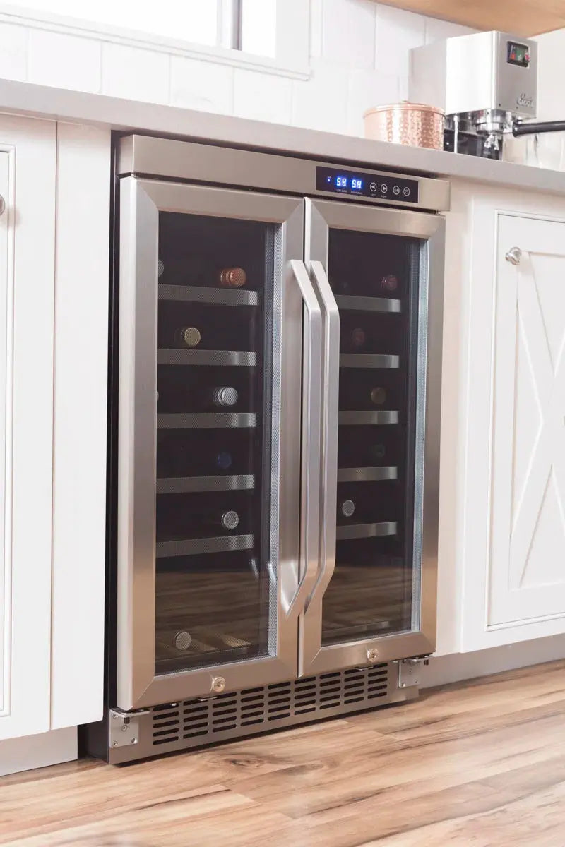 Edgestar 24.5'' 36 Bottle Dual Zone Built-In Wine Refrigerator | Fridge.com