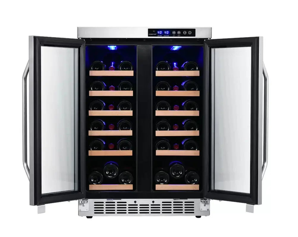 Edgestar 24.5'' 36 Bottle Dual Zone Built-In Wine Refrigerator | Fridge.com