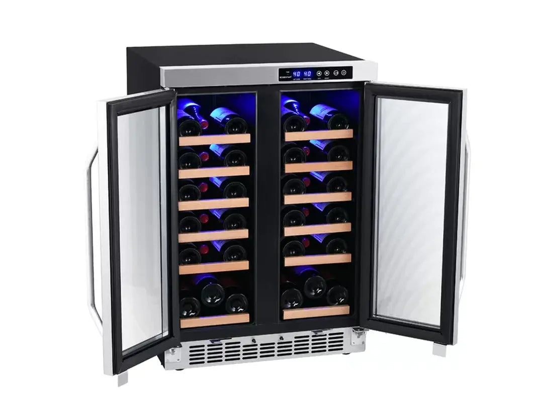 Edgestar 24.5'' 36 Bottle Dual Zone Built-In Wine Refrigerator | Fridge.com