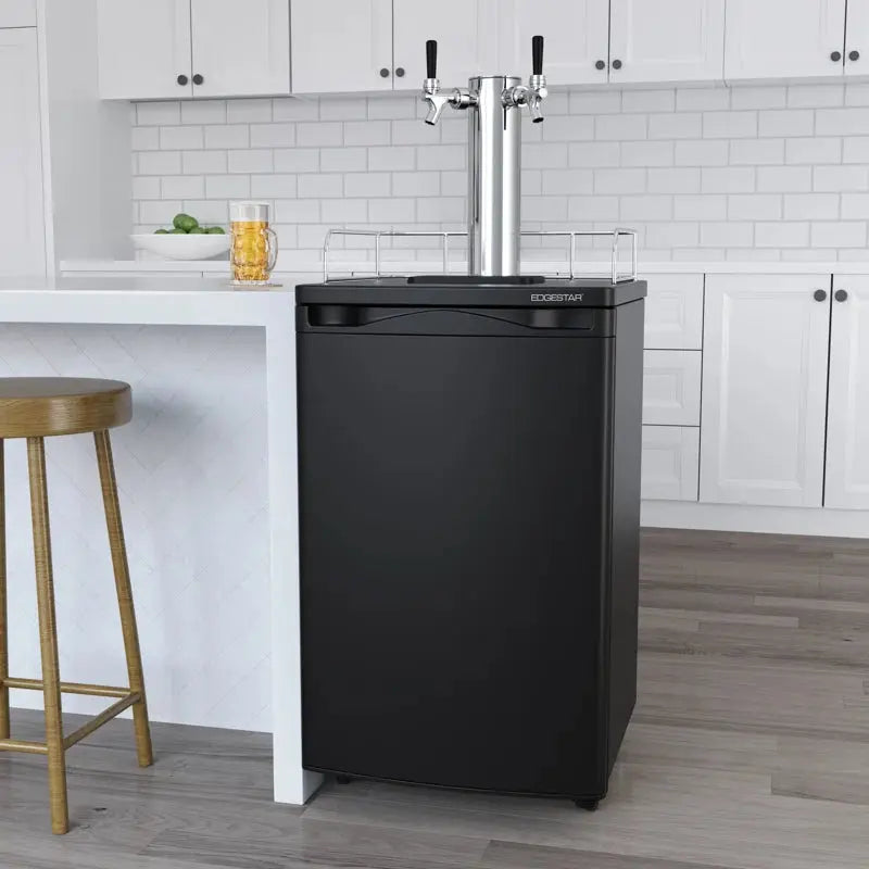 Edgestar 4.9 Cubic Feet Dual Tap Freestanding Kegerator with Adjustable Temperature | Fridge.com