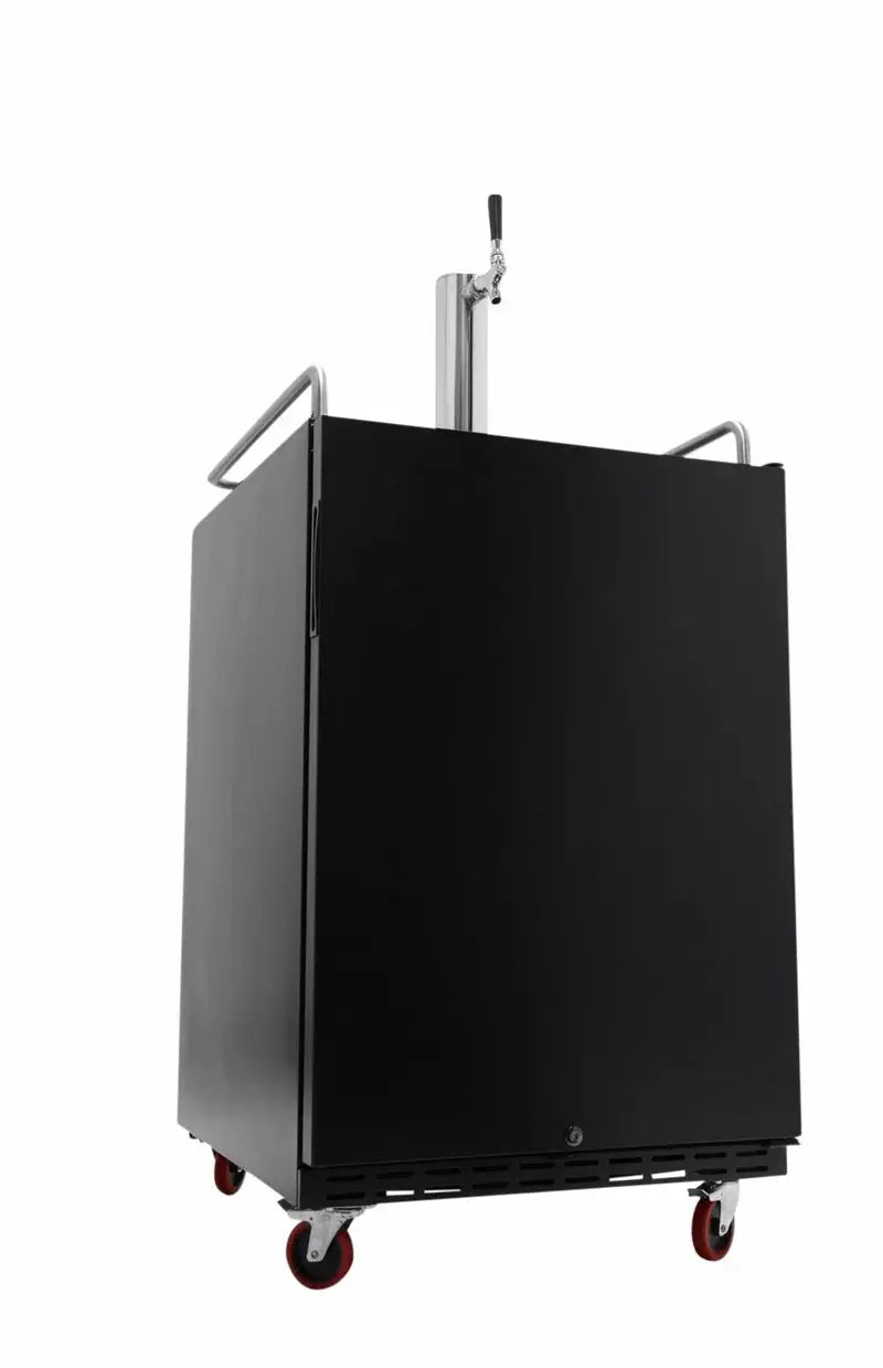 Edgestar 6.62 Cubic Feet Single Tap Freestanding Kegerator with Door Lock and Adjustable Temperature | Fridge.com