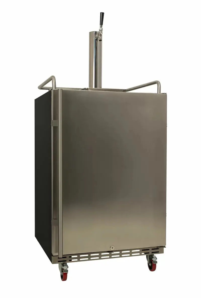 Edgestar 6.62 Cubic Feet Single Tap Freestanding Kegerator with Door Lock and Adjustable Temperature | Fridge.com