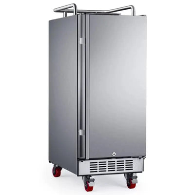 Edgestar Outdoor Party 3.35 Cubic Feet Silver Outdoor Conversion Kit with Door Lock and Adjustable Temperature | Fridge.com