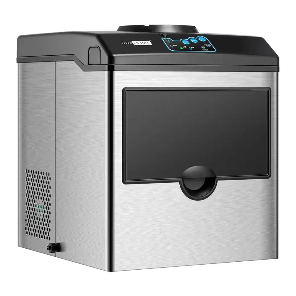 Electric 2 in 1 48 Lbs.Freestanding Ice Maker with Water Dispenser Combo Machine in Silver | Fridge.com