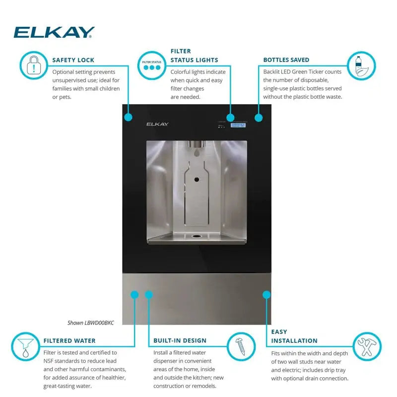 Elkay Ezh2O Liv Built-In Filtered Water Dispenser Non-Refrigerated | Fridge.com