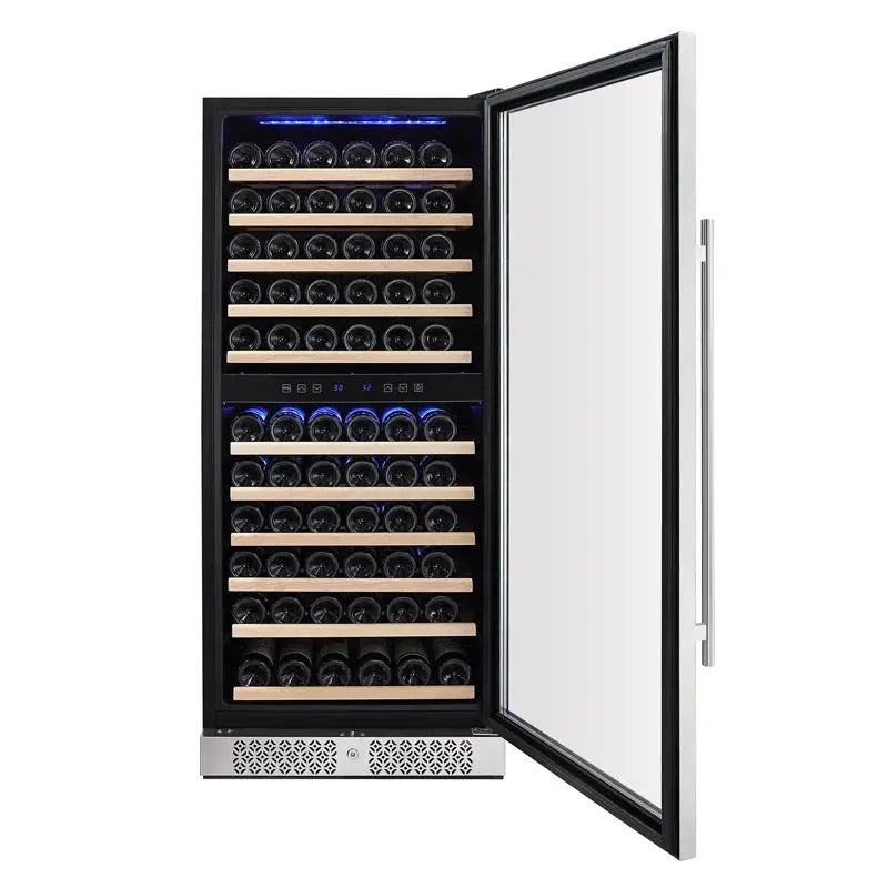 Empava 23.4'' 116 Bottle Dual Zone Wine Refrigerator | Fridge.com