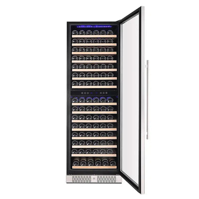 Empava 23.4'' 160 Bottle Dual Zone Wine Refrigerator | Fridge.com