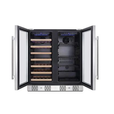 Empava 29.8'' 33 Bottle and 96 Can Dual Zone Freestanding Wine & Beverage Refrigerator | Fridge.com