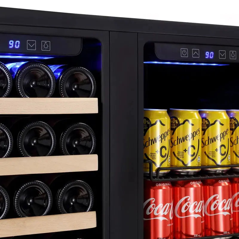 Empava 29.8'' 33 Bottle and 96 Can Dual Zone Freestanding Wine & Beverage Refrigerator | Fridge.com