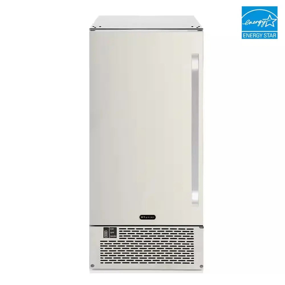 Energy Star 15 In. 80 Lbs. Clear Ice Cube Built-In Ice Maker in Stainless Steel with NSF Inline Water Filter | Fridge.com