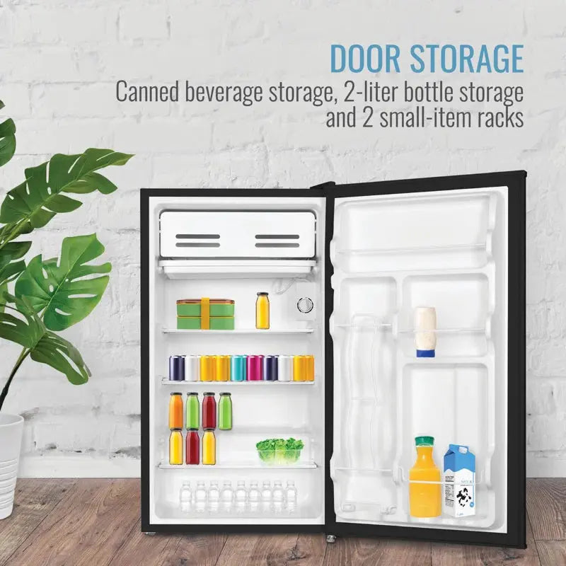 Energy Star 3.3-Cu. Ft. Single-Door Small Refrigerator with Full-Width Freezer Compartment | Fridge.com