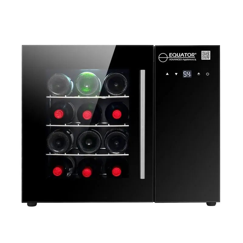 Equator 12 Bottles Countertop Wine Refrigerator Black Touch Control 110V | Fridge.com