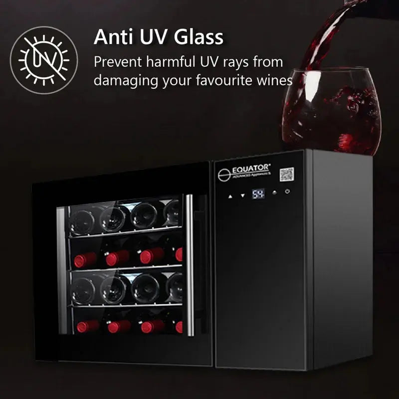 Equator 16 Bottles COUNTERTOP WINE REFRIGERATOR Black Touch Control 110V | Fridge.com