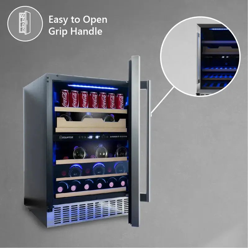 Equator 23.4'' 43 Bottle Dual Zone Wine Refrigerator | Fridge.com