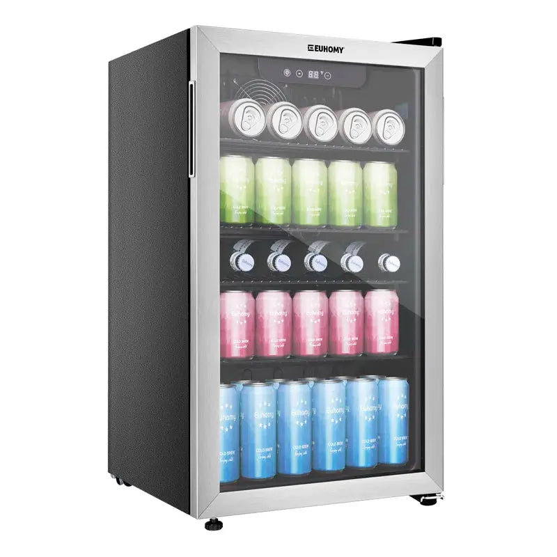 Euhomy 110 Cans (12 Oz.) Freestanding Beverage Refrigerator with Wine Storage | Fridge.com