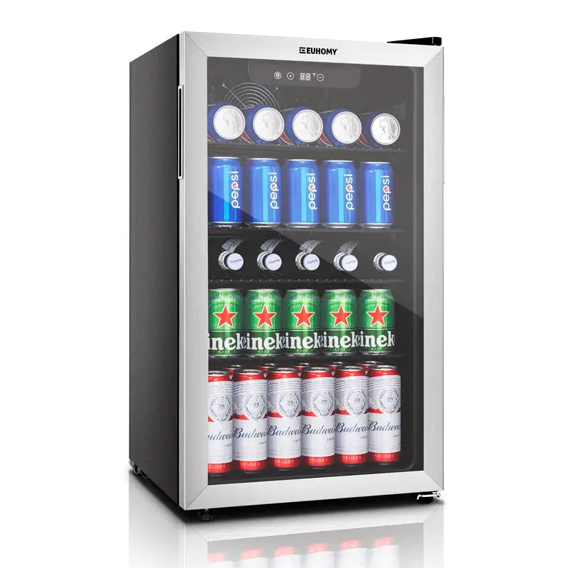 Euhomy 110 Cans (12 Oz.) Freestanding Beverage Refrigerator with Wine Storage | Fridge.com