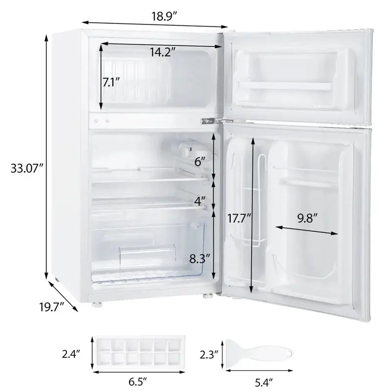 Euhomy 3.2 Cubic Feet Freestanding Mini Fridge with Freezer | Fridge.com