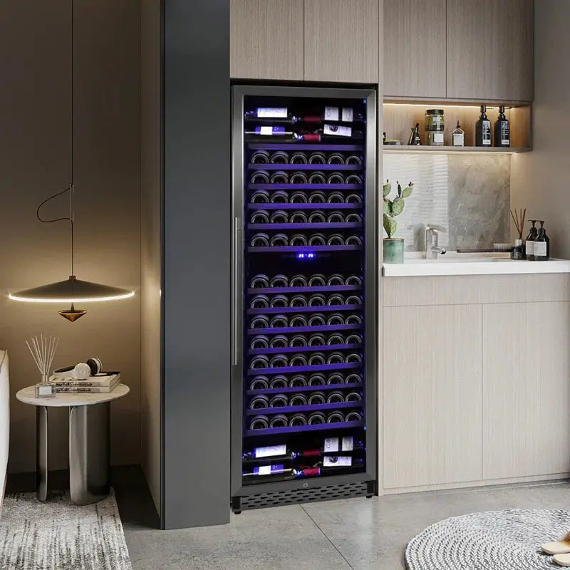 Euker 23" 187 Bottle Dual Zone Wine Refrigerator | Fridge.com