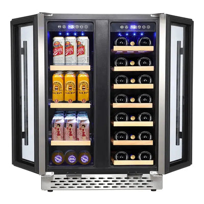 Euker 23" 40 Bottle or 55 Can Dual Zone Wine & Beverage Refrigerator | Fridge.com