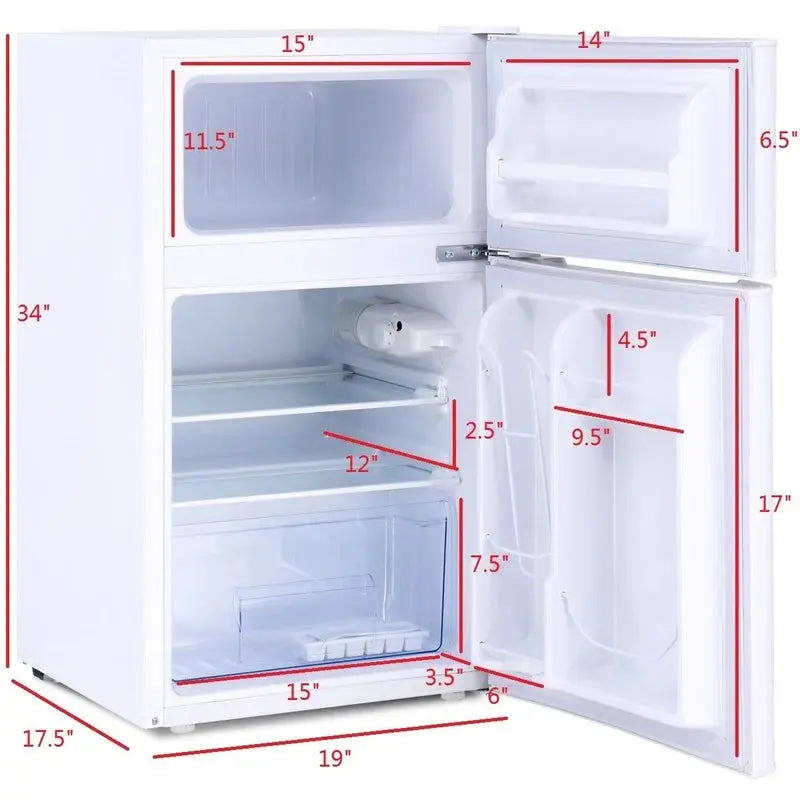 FORCLOVER 3.2 Cubic Feet Freestanding Mini Fridge with Freezer | Fridge.com