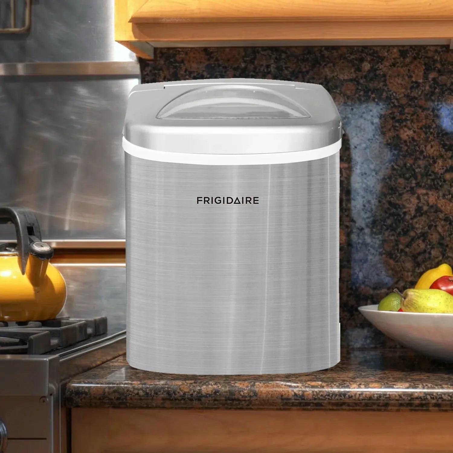 FRIGIDAIRE 26 Ib Stainless-Steel Counter Top Ice Maker - Stainless-Steel | Fridge.com