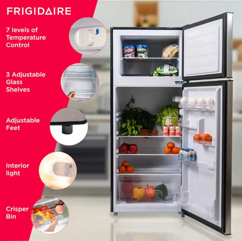 FRIGIDAIRE Platinum Fridge Freezer Combo, Apartment Size Fridge with Freezer 7.5 Cu. Ft. Capacity | Fridge.com