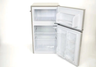 FRIGIDAIRE Retro 2-Door Compact Fridge Freezer Combo, 3.1 Cu. Ft., Stainless Steel, Built-In Bottle Opener | Fridge.com