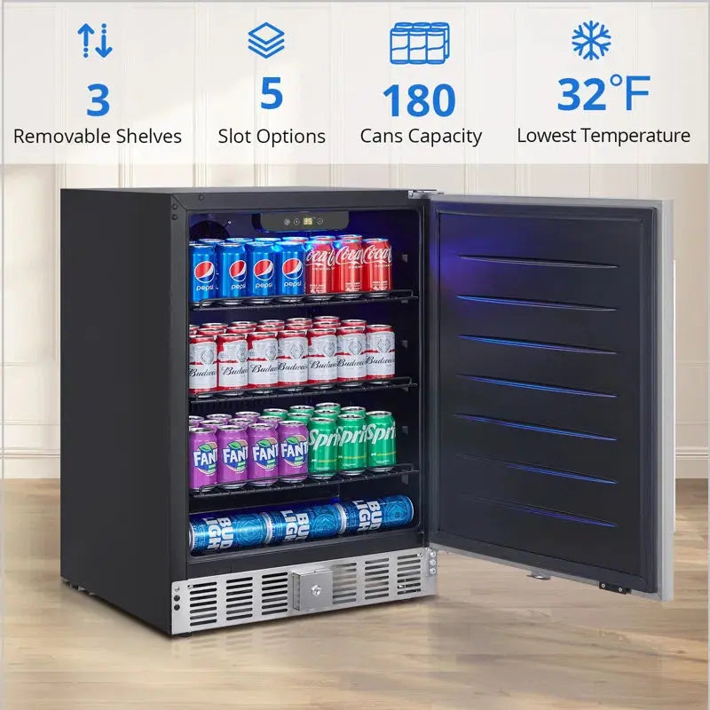 Fashionwu 180 Cans (12 Oz.) Beverage Refrigerator | Fridge.com