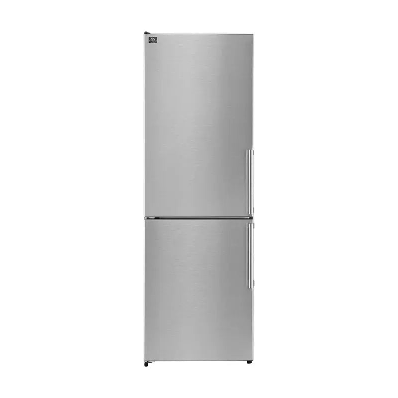 Forno Alta Qualita Guardia 23.4-Inch Bottom Freezer Refrigerator Stainless Steel, 10.8 Cu.Ft. | Fridge.com