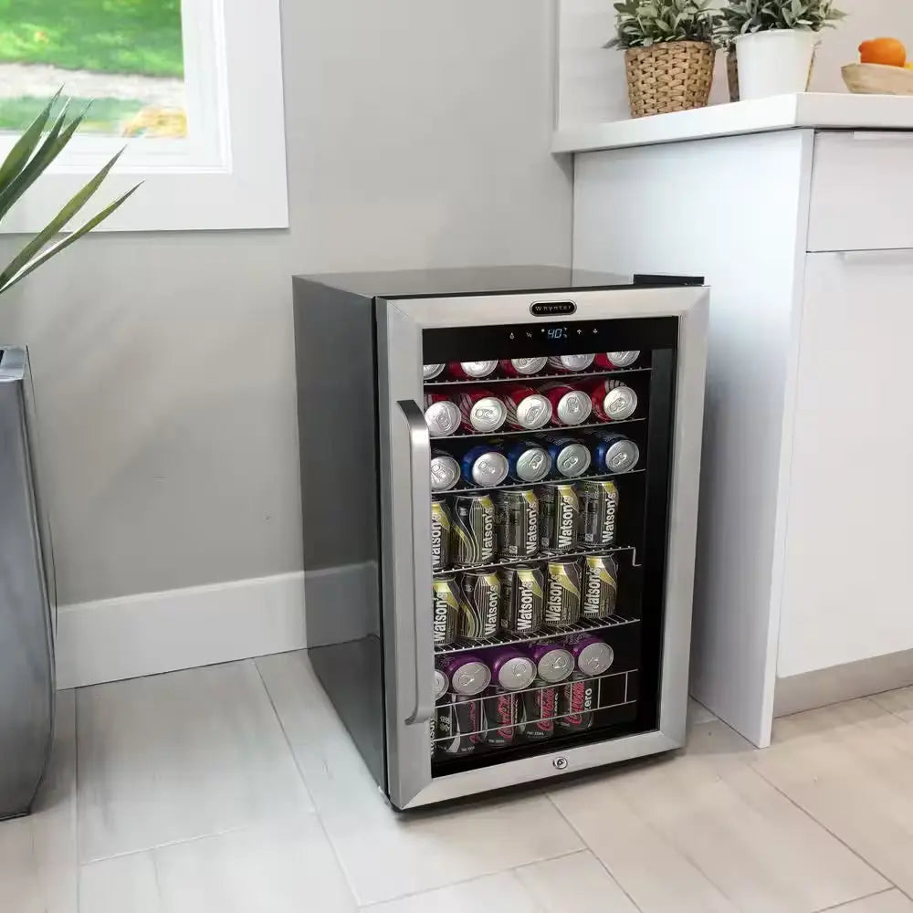 Freestanding 19 In. 121 (12 Oz.) Can Cooler with Digital Control and Internal Fan | Fridge.com