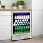 24 In. 210 (12 Oz.) Can Built-In/Freestanding Beverage Cooler Fridge with Adjustable Shelves in Stainless Steel | Fridge.com