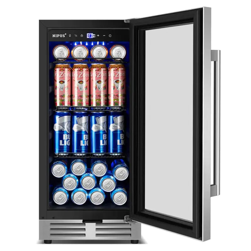 15" 130 Can Single Zone Built-In/Freestanding Beverage Refrigerator Classic Series Beer Cooler | Fridge.com