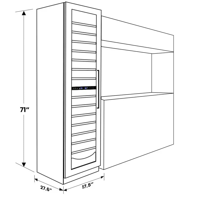 Kenmore Elite 18 Inch 111 Bottle Dual Zone Compressor Wine Fridge, Built-In/Freestanding | Fridge.com