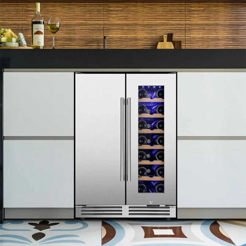 Modern Series 24'' Dual Zone Wine & Beverage Refrigerator 20 Bottle&57 Can Built-In/Freestanding | Fridge.com