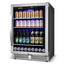 23.42 In. Single Zone 190 Can Beverage Cooler Refrigerator Built-In/Freestanding Silver Stainless Steel | Fridge.com