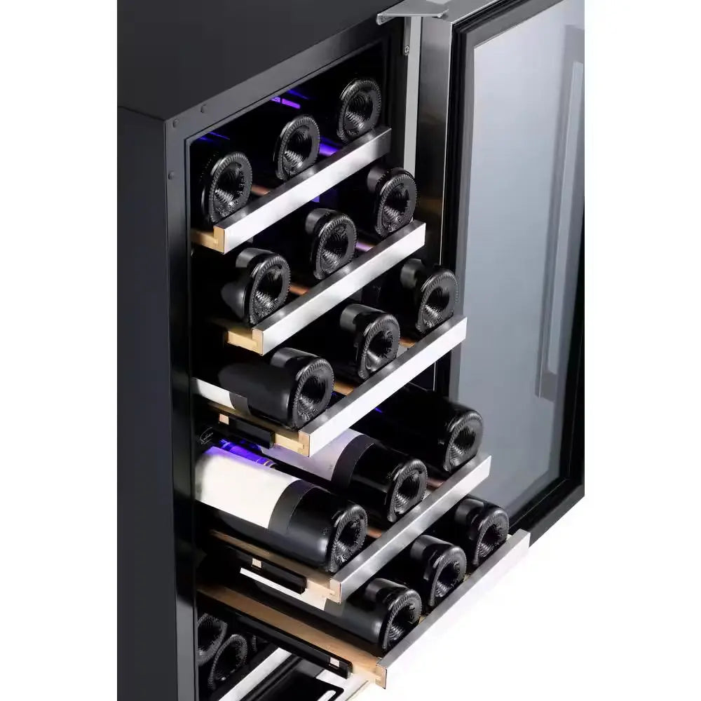 15-In W 25-Bottle Capacity Stainless Steel Dual Zone Cooling Built-In/Freestanding Wine Cooler | Fridge.com