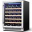 48 In. Double Zone Cellar Cooling Unit 104-Bottles Built- In/Freestanding Wine Cooler Side-By-Side Refrigerator in Black | Fridge.com