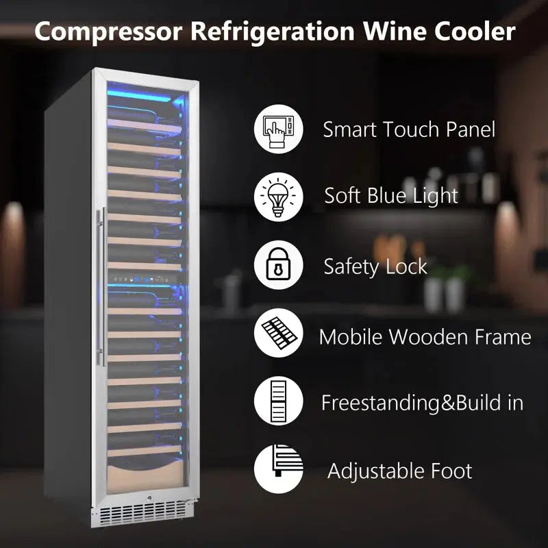 17.72" 111 Bottles Dual Zone Built-In/Freestanding Wine Refrigerator | Fridge.com