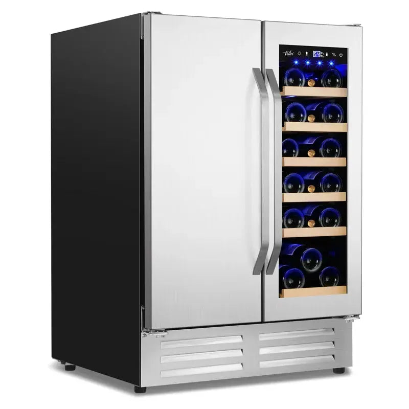 24 Inch 18 Bottle and 57 Can Dual Zone Built-In/Freestanding Wine & Beverage Cooler Refrigerator | Fridge.com