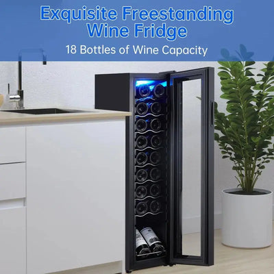 Freestanding Wine & Beverage Cooler Refrigerator with 40-66℉ Digital Temperature Control Thermoelectric | Fridge.com