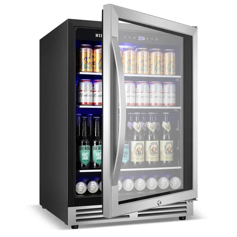 Classic Series 24" Beverage Refrigerator 190 Can Single Zone Built-In/Freestanding with LED Light | Fridge.com