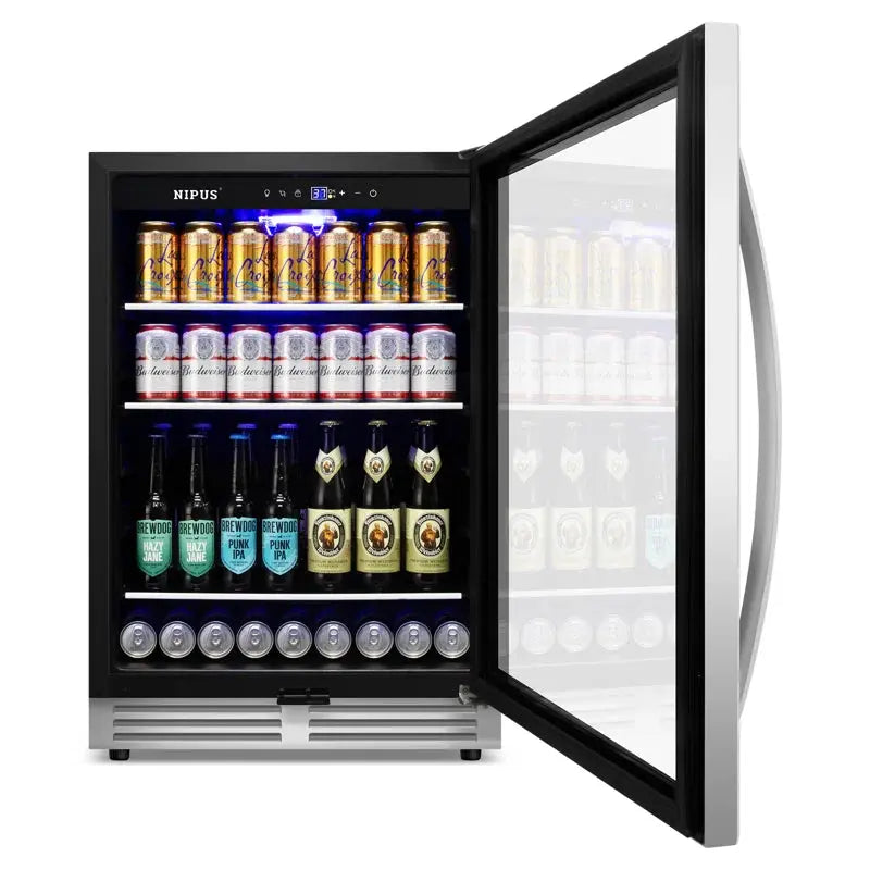 Classic Series 24" Beverage Refrigerator 190 Can Single Zone Built-In/Freestanding with LED Light | Fridge.com